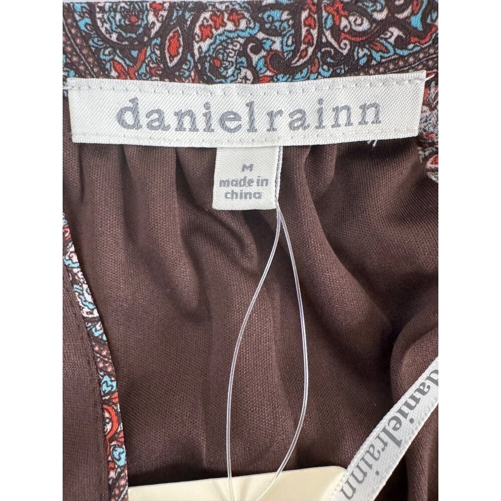 2/$30 Daniel Rainn M Paisley Dress Boho Style with Crochet Details NWT - Picture 3 of 15
